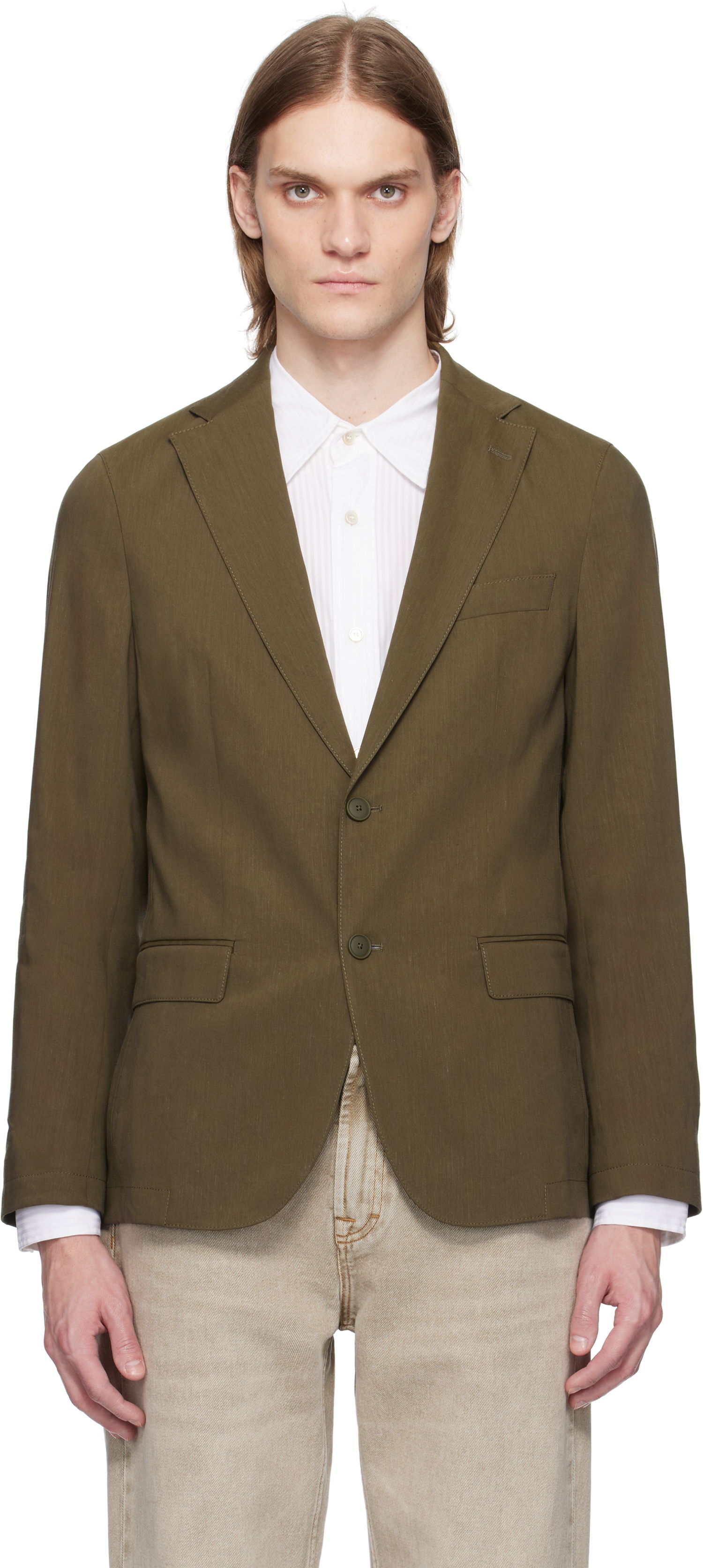 Bunda BOSS BOSS Slim-Fit Suit Blazer Zelené | 50540685, 0