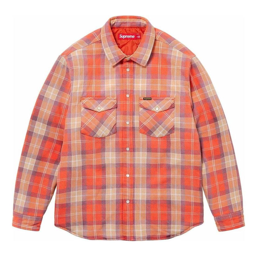 Košeľa Supreme Quilted Flannel Shirt Oranžová | SUP-SS24-034