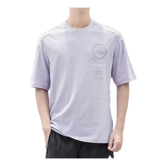 Tričko adidas Originals Round Neck Short Sleeve T-Shirt Fialová | FT2778