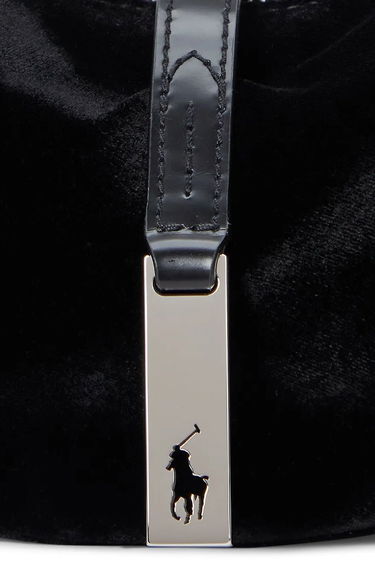Taška cez rameno Polo by Ralph Lauren Suede Shoulder Bag Čierna | 428952653, 4