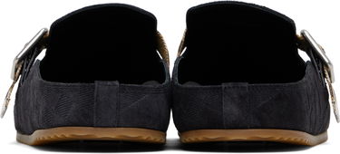 Oblečenie Burberry Burberry Check Suede Urchin Clogs Čierna | 8113394, 1