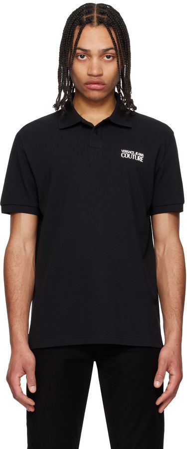 Polo tričko Versace Versace Jeans Couture Logo Polo Čierna | E78GAG623_EJ0003, 0