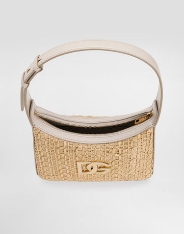 Taška cez rameno Dolce & Gabbana Dolce & Gabbana Crochet Raffia Shoulder Bag Béžová | BB7598AC7058W047, 3
