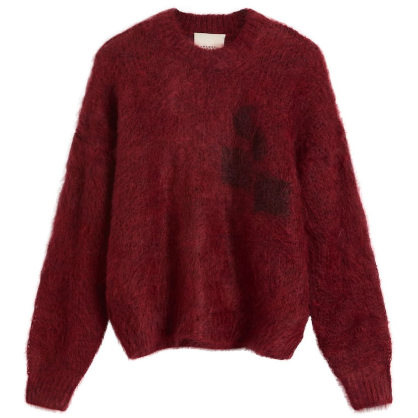 Sveter ISABEL MARANT Isabel Marant Mirella Fluffy Logo Knit, Size X-Small Vínová | 25HPU0803FA-C4L05I-70DD