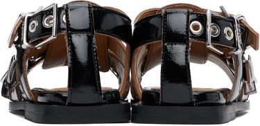 Doplnky GANNI GANNI Buckle Strap Flat Sandals Čierna | S2934, 1