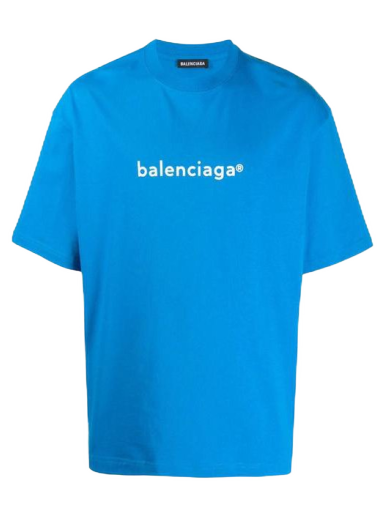Tričko Balenciaga New Copyright Medium Fit T-shirt Modrá | 612966-TIV54-7560