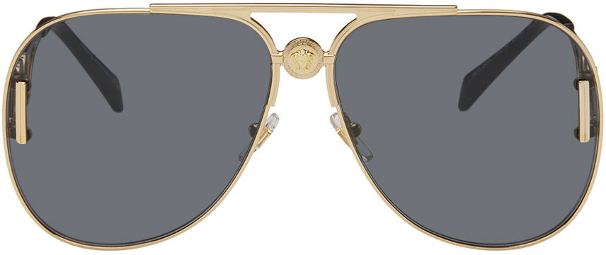 Medusa Biggie Pilot Sunglasses "Gold"