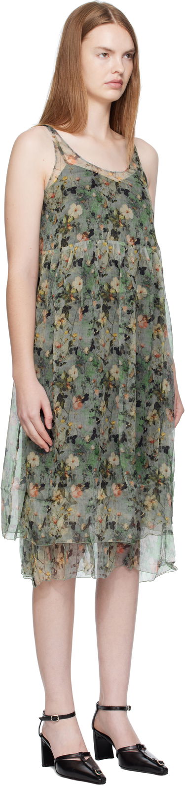 Šaty R13 R13 Gathered Tank Midi Dress Zelené | R13WR289-R588A, 1