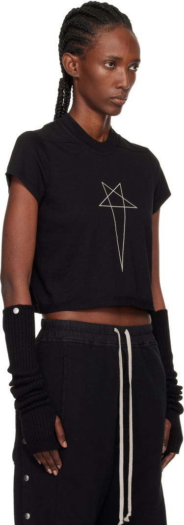 Crop Top Rick Owens DRKSHDW Concordians Cropped Small Level T-shirt Čierna | DS02E7207 RNEP3, 1