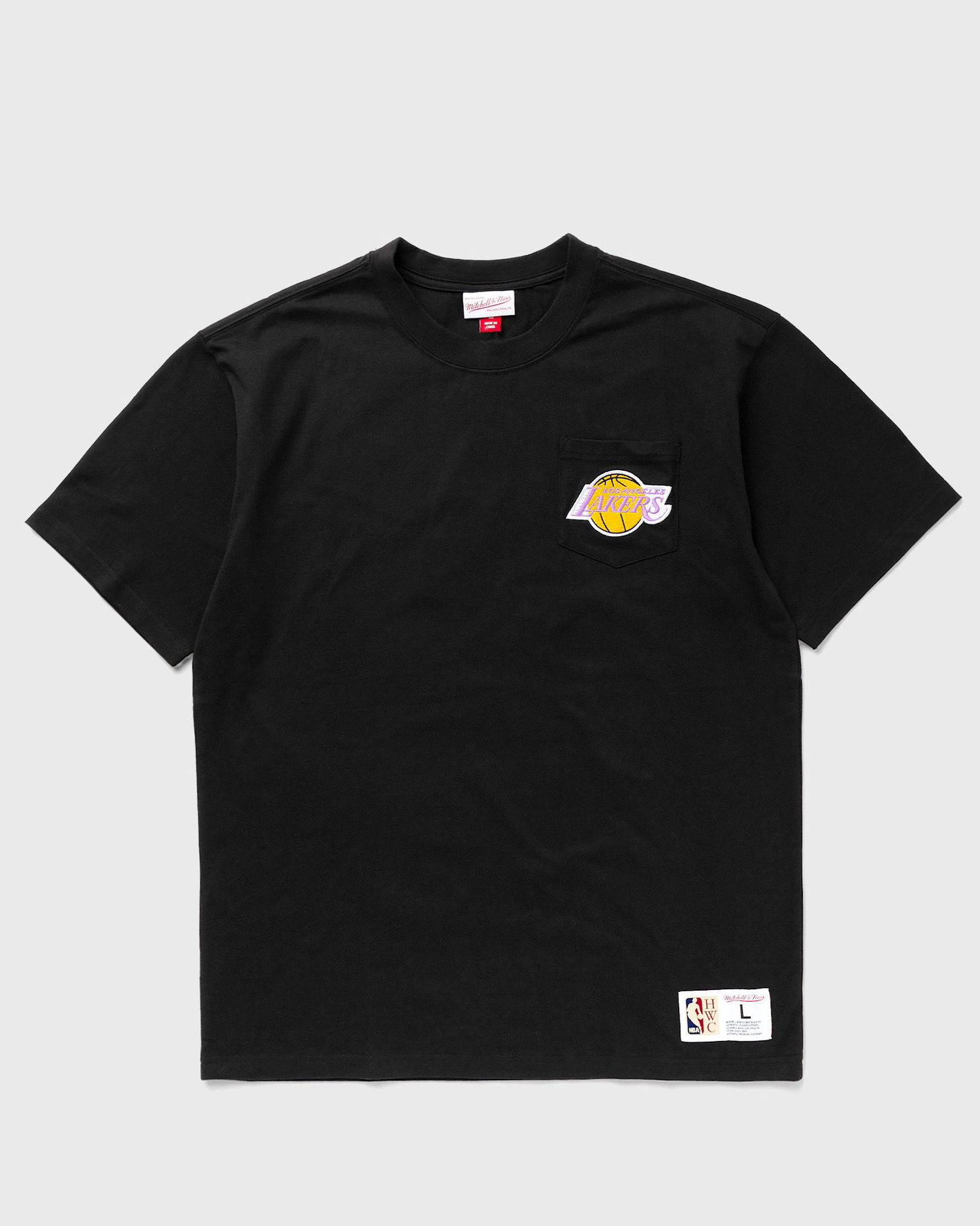 Tričko Mitchell & Ness NBA PREMIUM POCKET TEE LOS ANGELES LAKERS Čierna | TCRW6277-LALYYPPPBLCK, 0