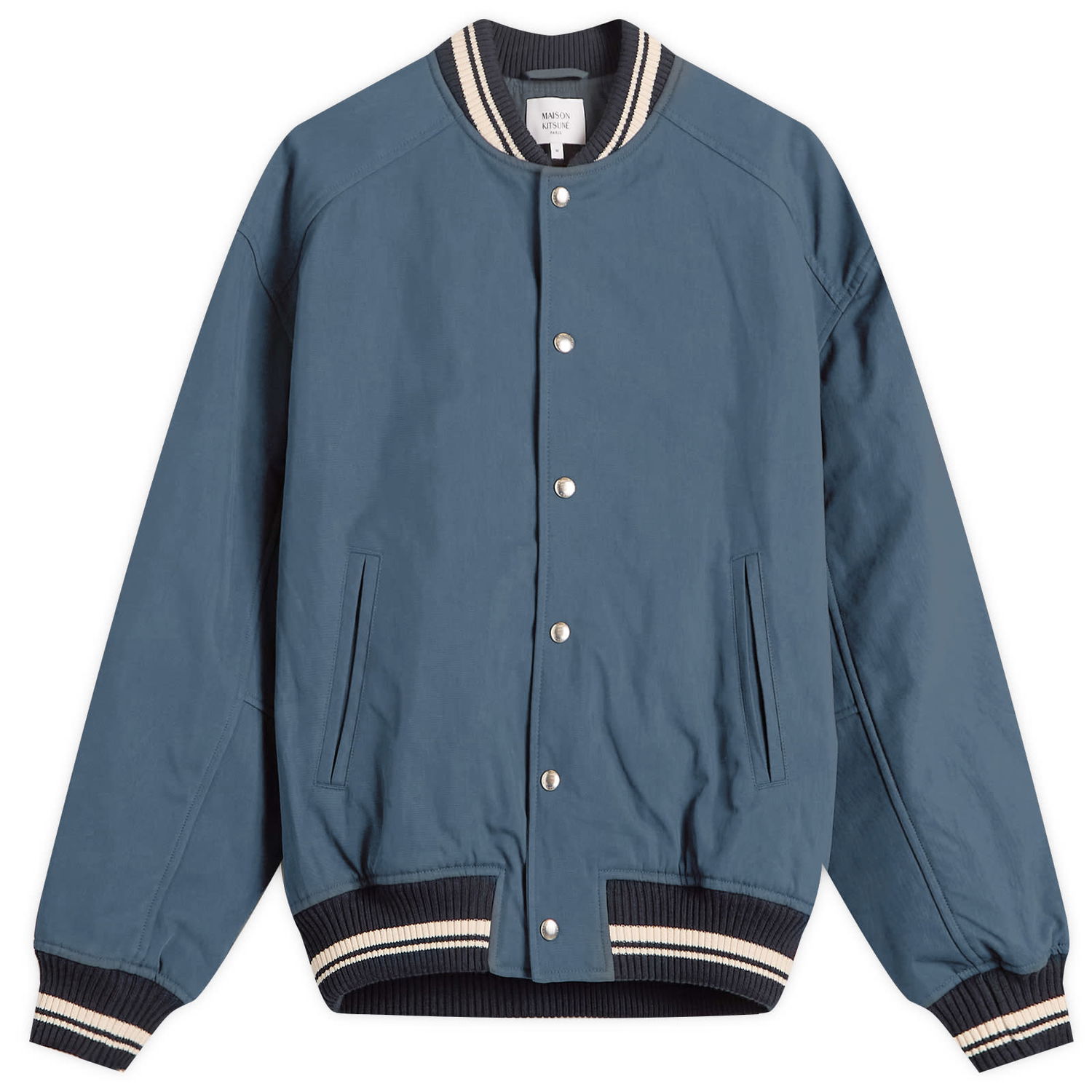 Bomber bunda MAISON KITSUNÉ Maison Kitsuné Teddy Jacket Modrá | OM02116WQ4048-P492, 0