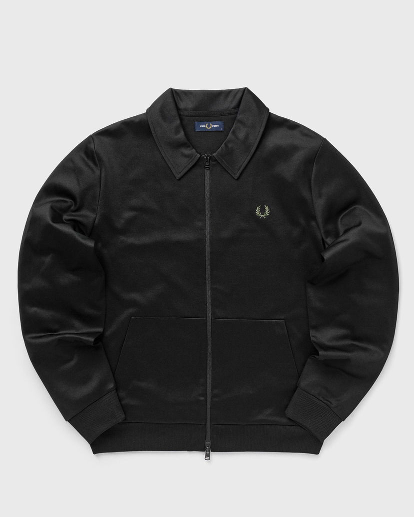 Bunda Fred Perry TAPE DETAIL COLLARED TRACK JACKET Čierna | J7827-102