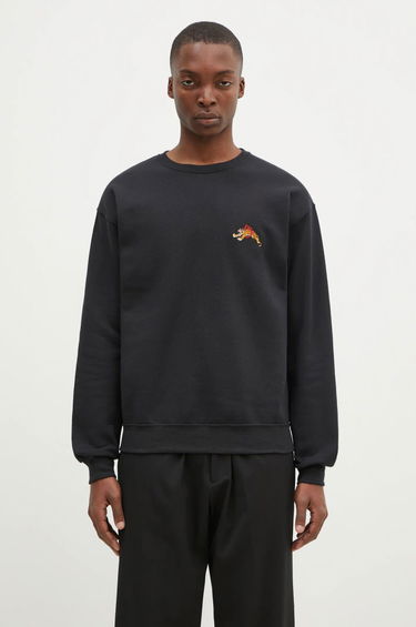 Mikina WACKO MARIA Crewneck Sweatshirt with Tiger Embroidery Čierna | 24FW-WMC-SS18, 2