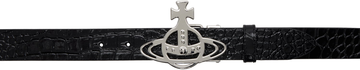 Opasok Vivienne Westwood Vivienne Westwood Line Orb Buckle Belt Čierna | 82010071U-L0098-, 0