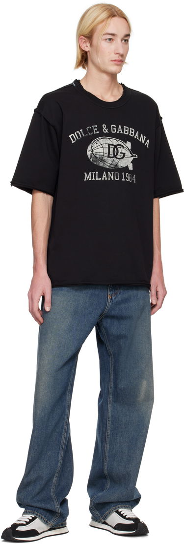 Tričko Dolce & Gabbana Dolce&Gabbana Cotton T-Shirt With Print Čierna | G8RF4TG7NSX, 3