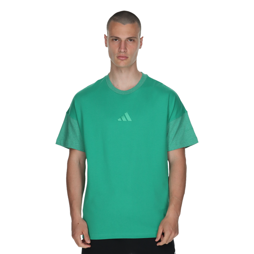 Tričko adidas Originals All Season T-Shirt with Textured Sleeves Zelené | JJ3676