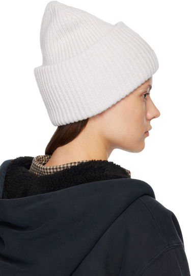 Kulicha Acne Studios Large Face Logo Beanie Biela | C40424-, 2