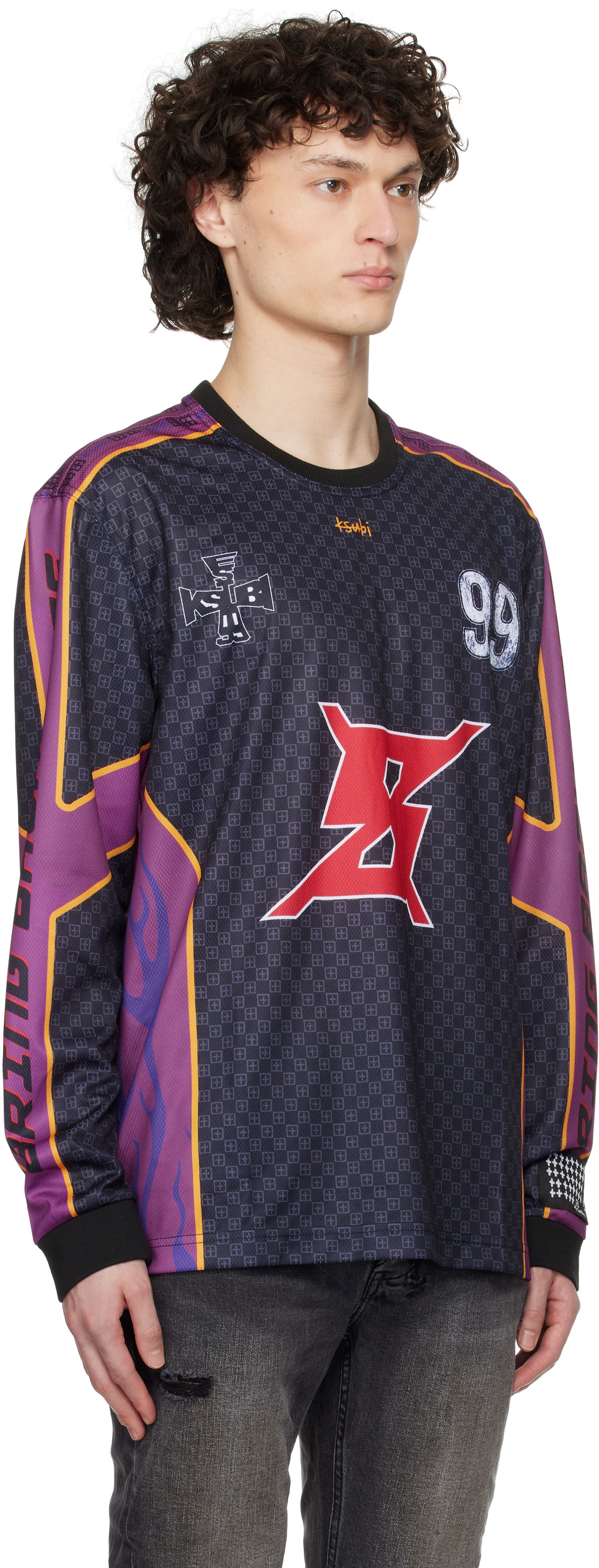 Tričko Ksubi Ksubi Stinger Long Sleeve Moto Jersey Čierna | MSP25FT001, 1