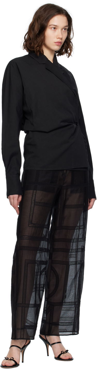 Košeľa TOTEME TOTEME Wrap Blouse Čierna | 253-WRT0543-FB0425, 3