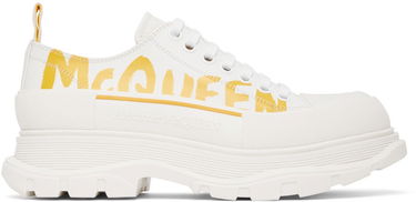 Tenisky a topánky Alexander McQueen Graffiti Tread Slick Low-Top Sneakers Biela | 711108WIAT6, 0