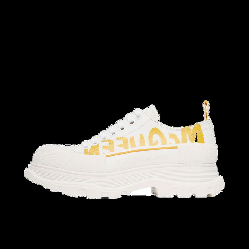 Tenisky a topánky Alexander McQueen Graffiti Tread Slick Low-Top Sneakers Biela | 711108WIAT6