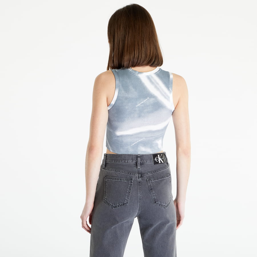 Crop Top CALVIN KLEIN Motion Blur Aop Rib Tank Top Šedá | J20J220728 0IM, 1