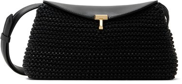 Taška cez rameno TOTEME TOTEME T-Lock Woven Leather Clutch Bag Čierna | 252-WAL950-LE0134, 0