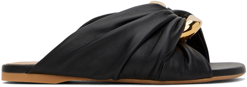 Starostlivosť o obuv JW Anderson JW Anderson Corner Leather Sandals Čierna | ANW42061A, 0
