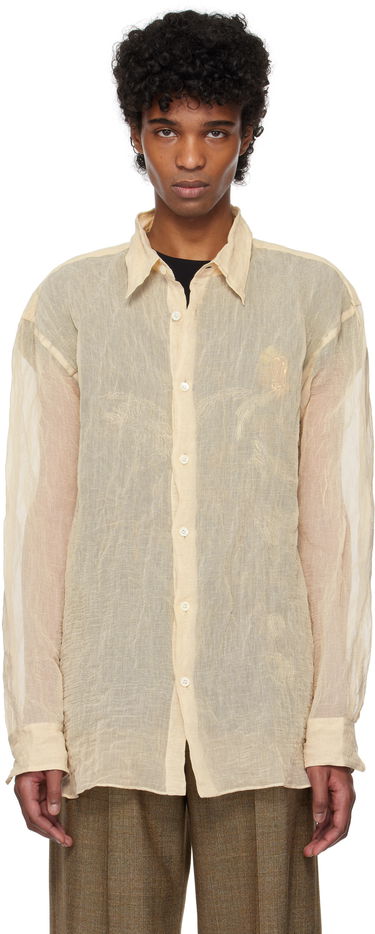 Košeľa Dries Van Noten Dries Van Noten Metallic Thread Shirt Béžová | 251-020732-1265, 0