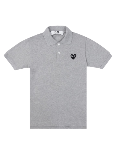Polo tričko Comme des Garçons PLAY Black Emblem Polo Shirt Šedá | AZ T078 051 1