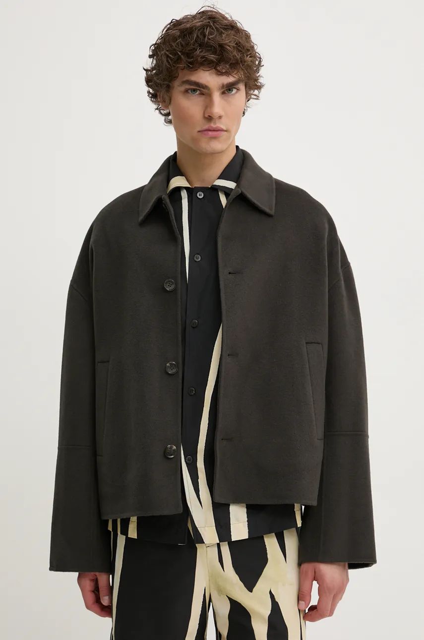 Bunda Nanushka Wool Blend Jacket Čierna | NM24PFJK01097, 0