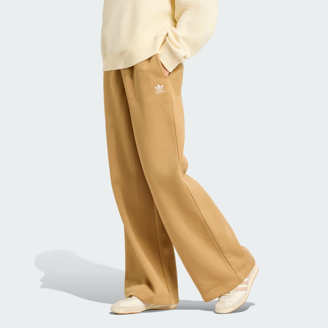 Tepláky adidas Performance Essentials Wide Leg Fleece Pants Hnedá | JX7734, 0