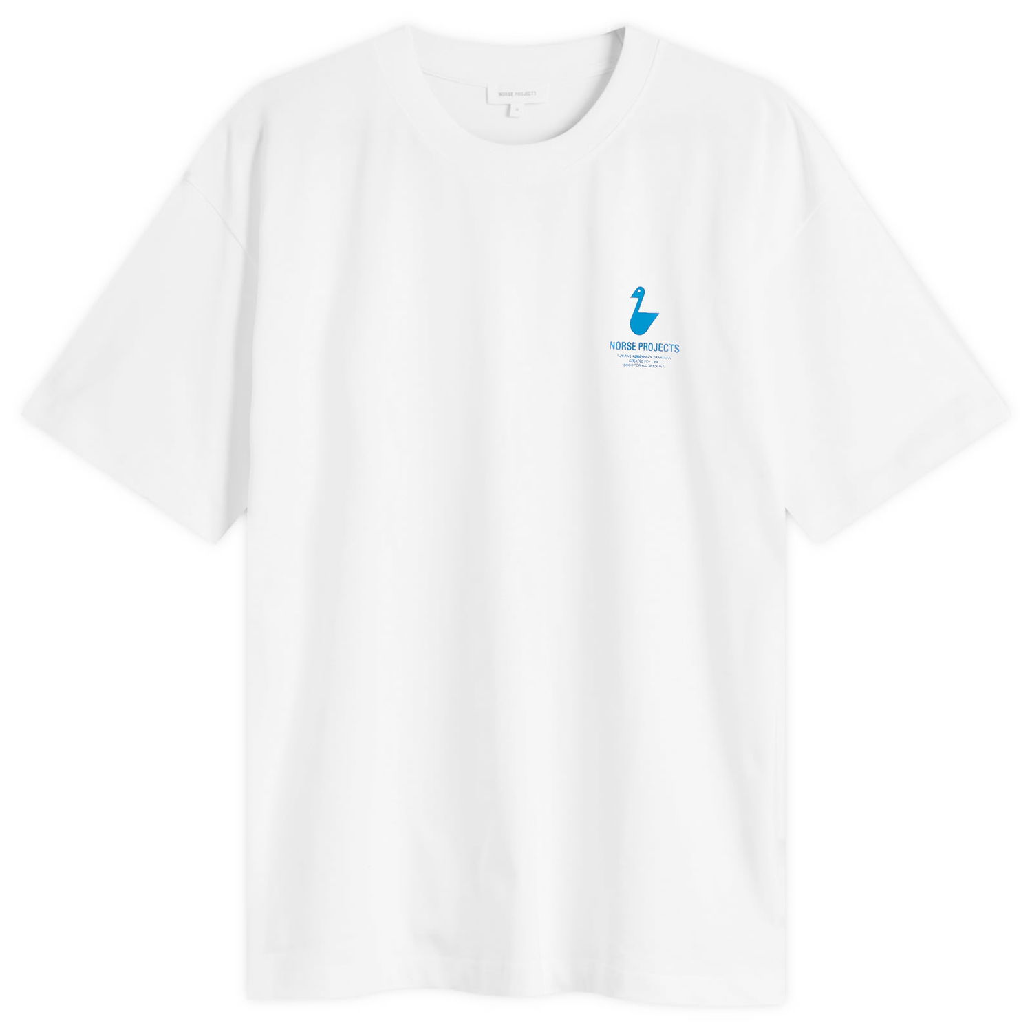 Tričko NORSE PROJECTS Norse Projects Johannes Organic The Lakes Print T-Shirt, Size Large Biela | N01-0694-0001, 1