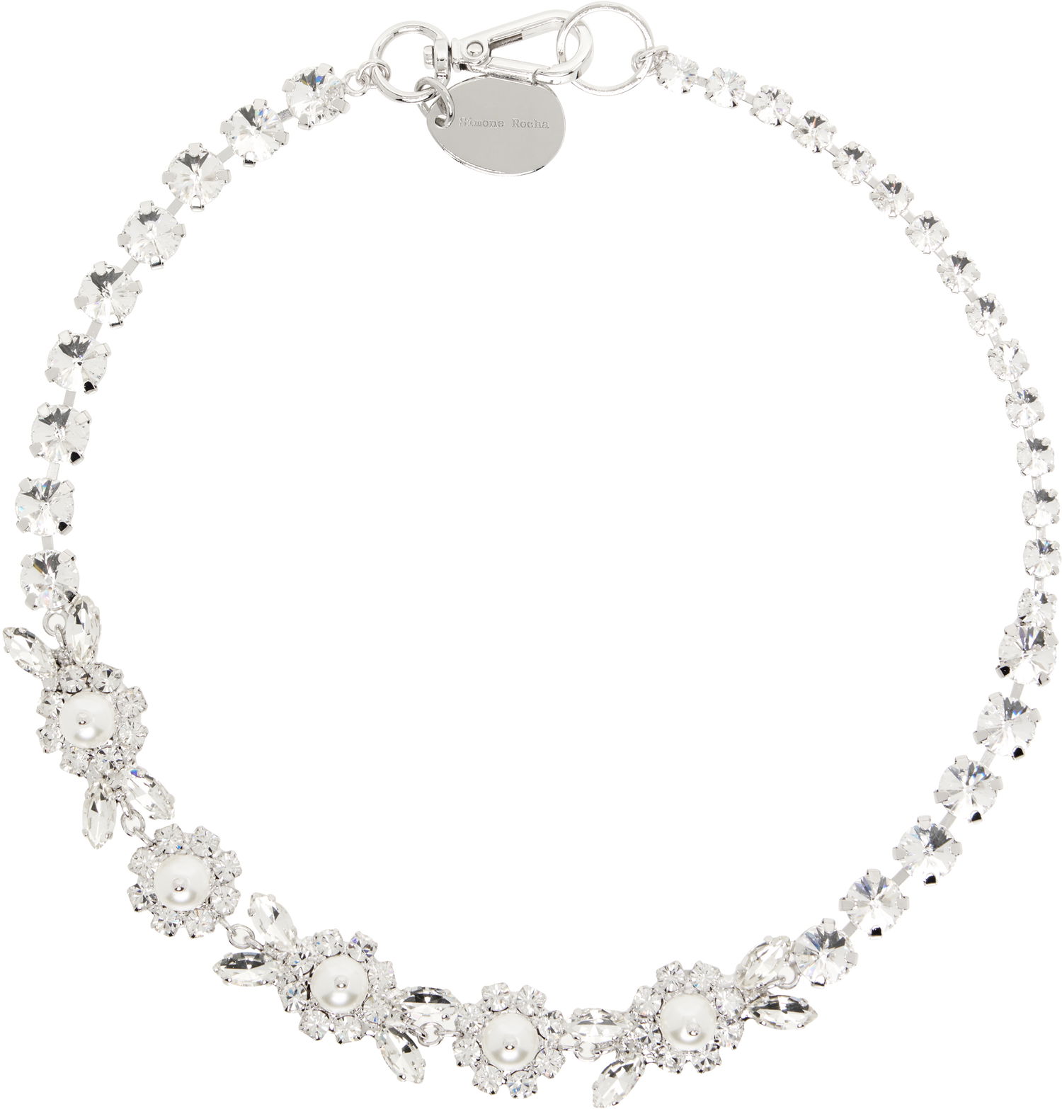 Náhrdelník Simone Rocha Simone Rocha Pearl & Crystal Daisy Floret Necklace Metalická | NKS84 0906, 0