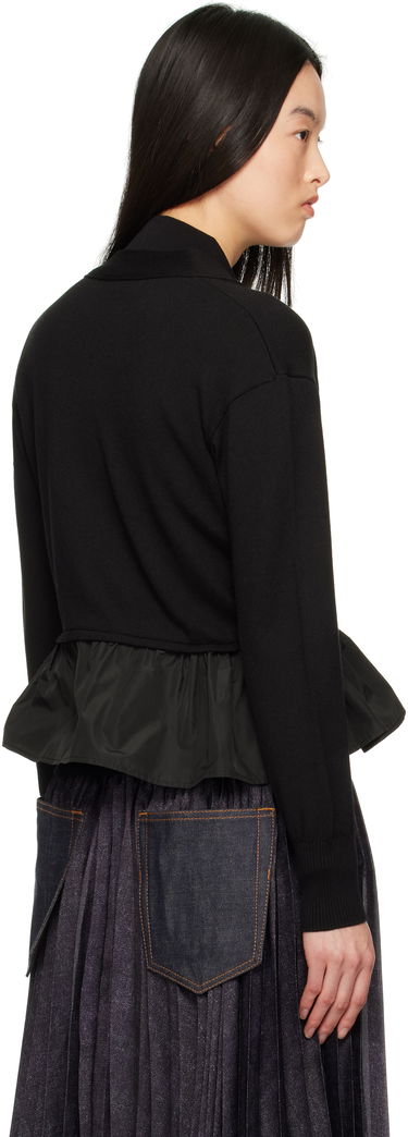 Sveter Moncler Moncler Cotton, Cashmere & Silk Peplum Cardigan Čierna | K10939B00038M4066, 2