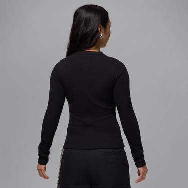 Sveter Jordan Jordan Waffle Knit 1/2-Zip Long Sleeve Top Čierna | HF9468-010, 3