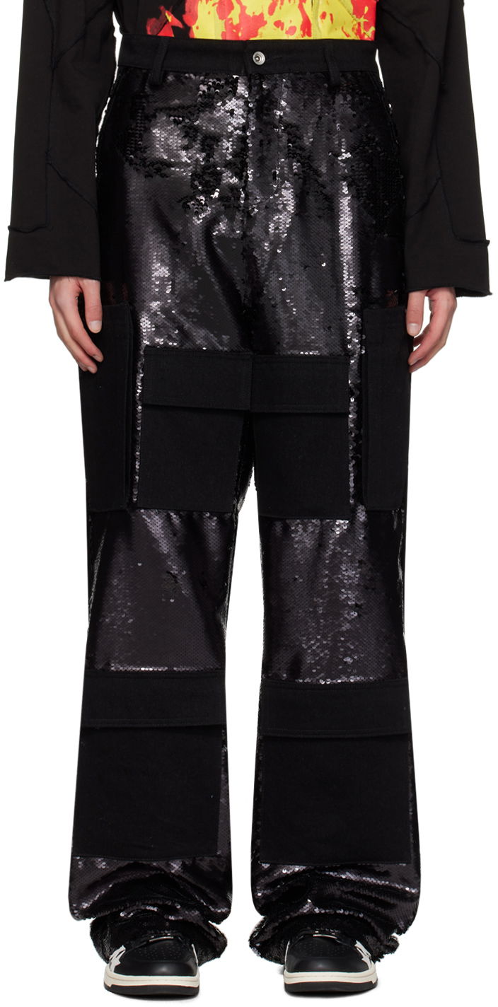 Cargo nohavice Who Decides War Sequin Pocket Cargo Pants Čierna | 1120940002SS24