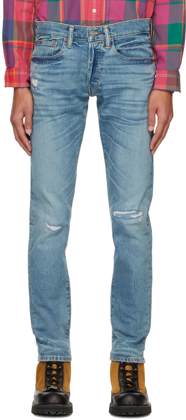 Džínsy Polo by Ralph Lauren Polo Ralph Lauren Varick Slim Fit Jeans Modrá | 710830888001, 0