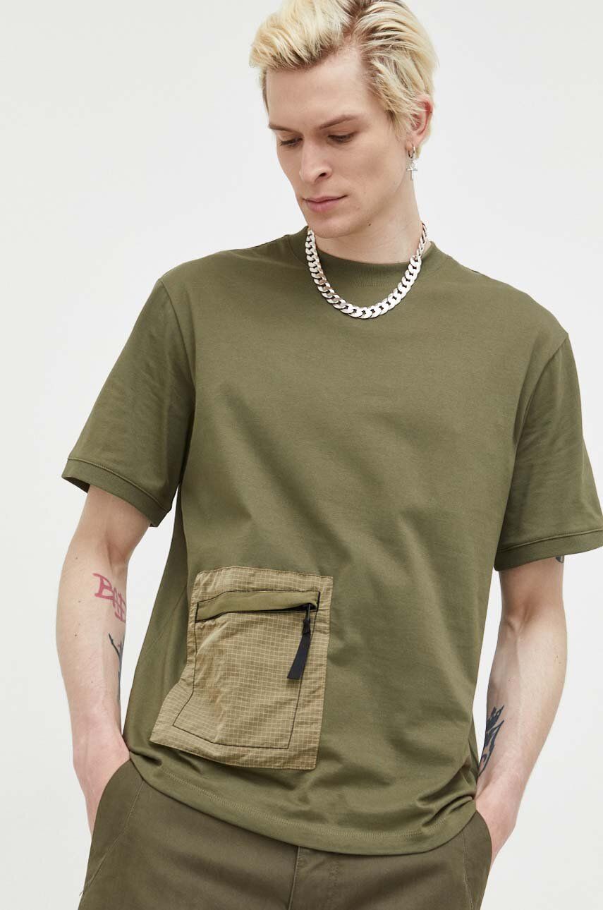 Cotton-jersey T-shirt with patched Contrast Pocket