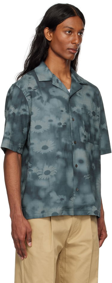 Košeľa MAISON KITSUNÉ Maison Kitsuné Resort Daisy Print Shirt Modrá | OM00421WW9054, 1