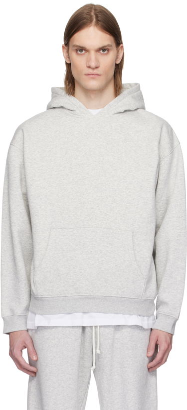 Mikina SKIMS SKIMS Fleece Relaxed Hoodie Šedá | PL-PLO-8461M-LIGHT HEATHER GREY, 0