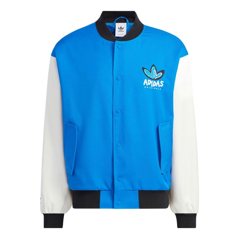 Bomber bunda adidas Originals Logo Bomber Jacket Modrá | IK8664