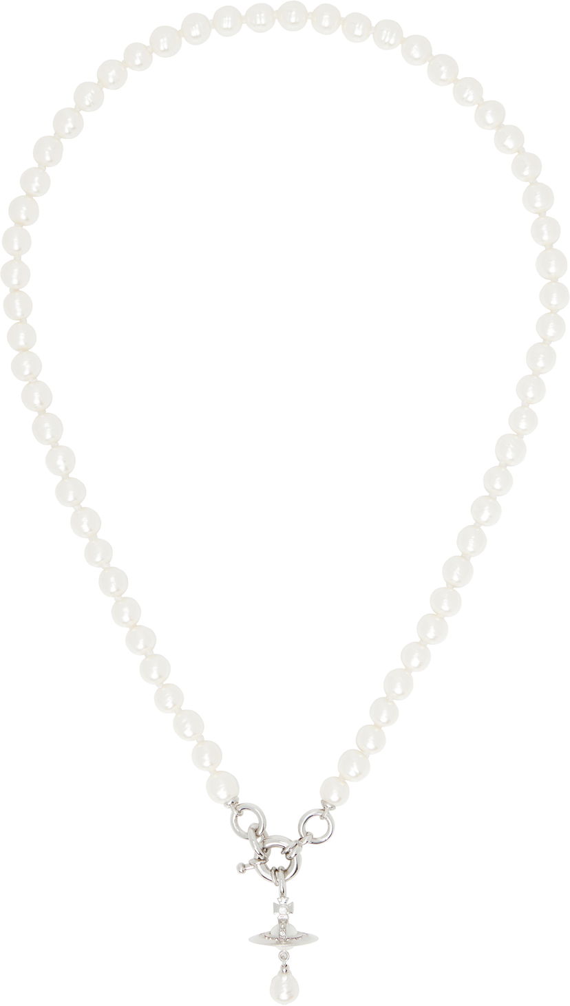 Náhrdelník Vivienne Westwood Vivienne Westwood Aleksa Pearl Necklace Biela | 6301013F-02P543-