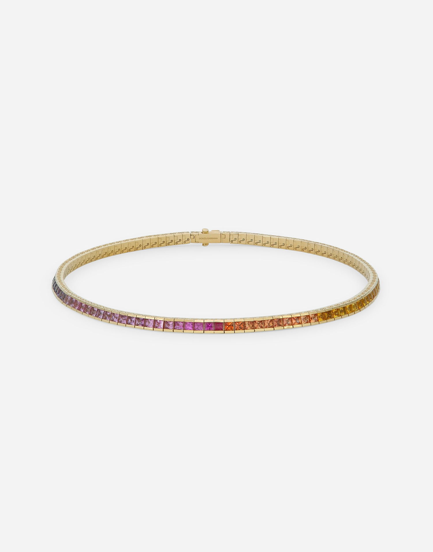 Náramok Dolce & Gabbana Yellow Gold 18kt Multicolor Sapphires Tennis Necklace Rôznofarebný | WNQA8GWMIX1ZOO00, 0