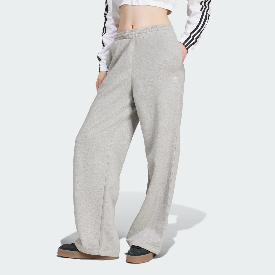 Tepláky adidas Performance Wide Leg Fleece Sweatpants Šedá | JN3028, 0