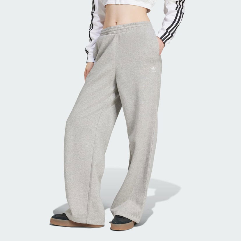 Tepláky adidas Performance Wide Leg Fleece Sweatpants Šedá | JN3028