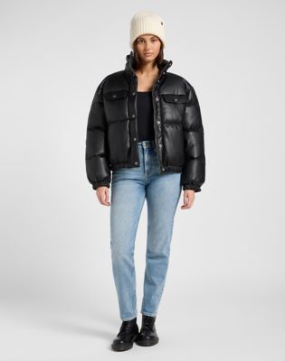 Prešívaná bunda Lee Relaxed Rider Puffer Jacket Čierna | 112371066, 1