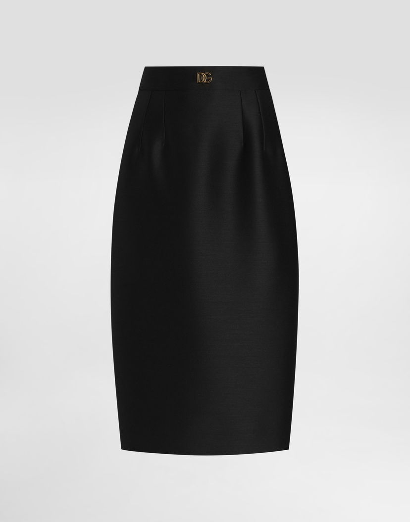 Sukňa Dolce & Gabbana Dolce & Gabbana Faille Sheath Skirt Čierna | F4CJGTFU3R1N0000