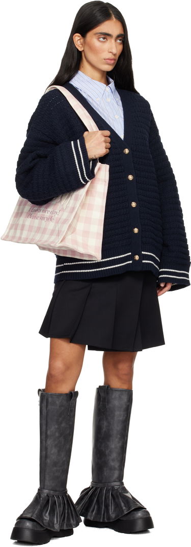 Tote bag GANNI Vichy Check Large Slogan Tote Ružová | A6893, 3