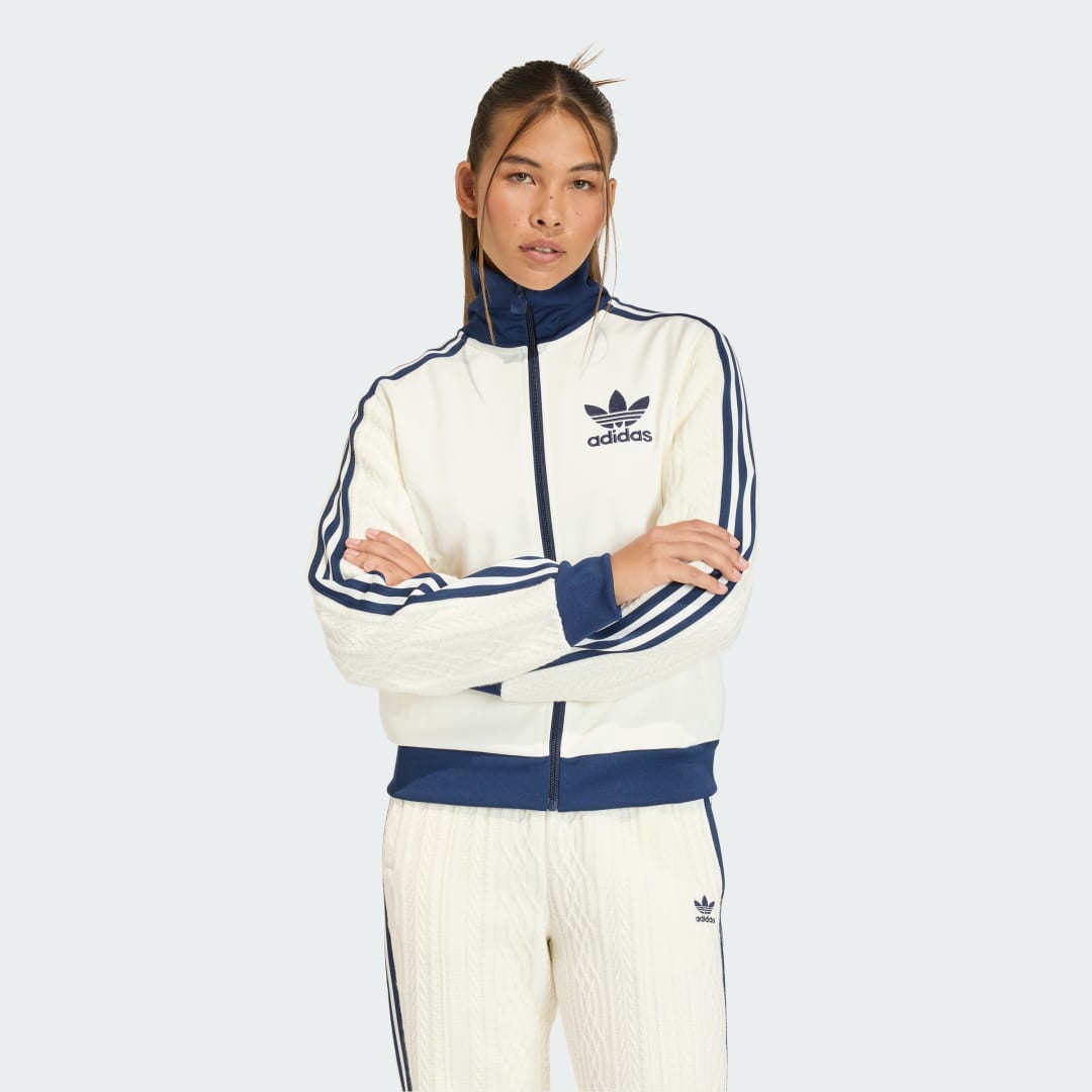 Bunda adidas Performance adidas Originals Knit Classic Track Top Biela | KS7800, 0
